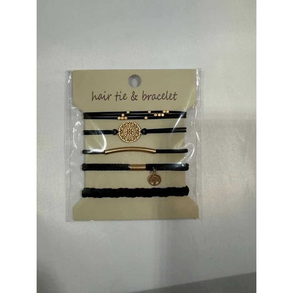 New hair tie/bracelets black set of 5